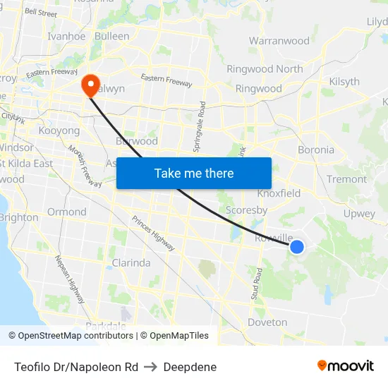 Teofilo Dr/Napoleon Rd to Deepdene map