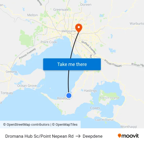 Dromana Hub Sc/Point Nepean Rd to Deepdene map