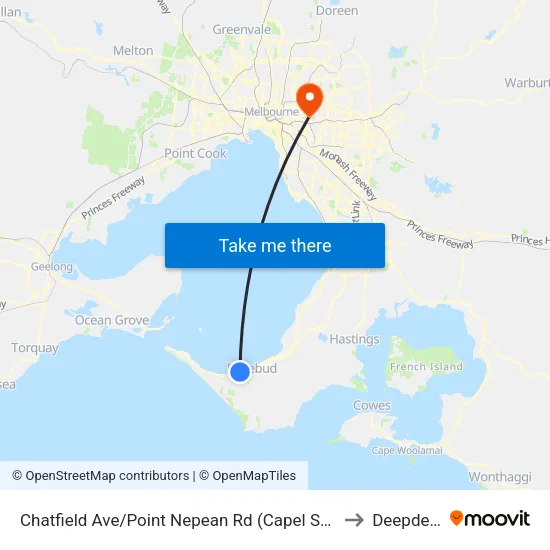 Chatfield Ave/Point Nepean Rd to Deepdene map