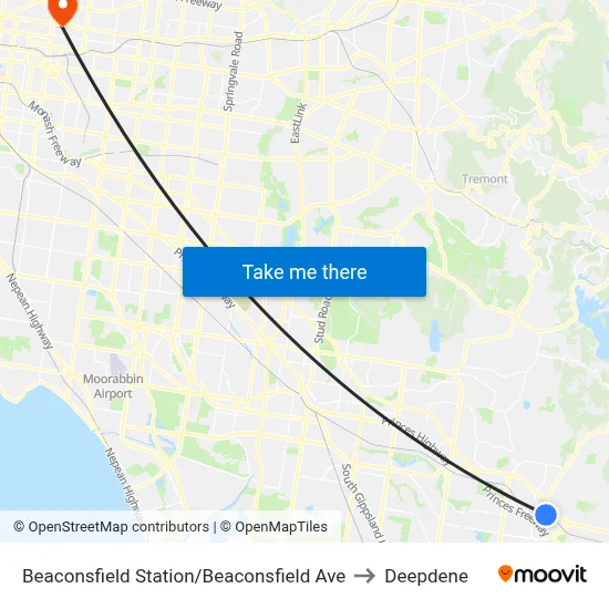 Beaconsfield Station/Beaconsfield Ave to Deepdene map