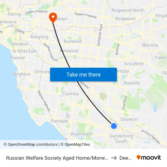 Russian Welfare Society Aged Home/Morwell Ave to Deepdene map
