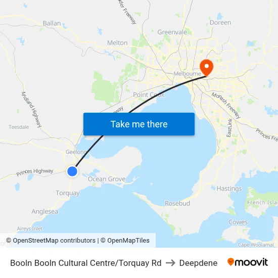 Booln Booln Cultural Centre/Torquay Rd to Deepdene map