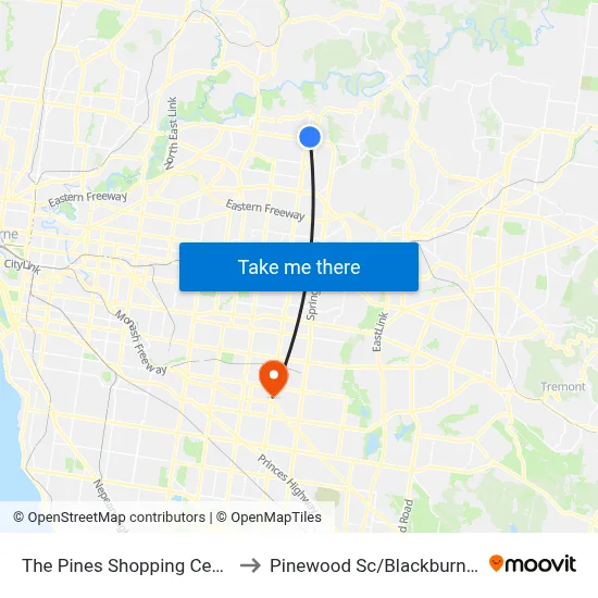 The Pines Shopping Centre to Pinewood Sc/Blackburn Rd map