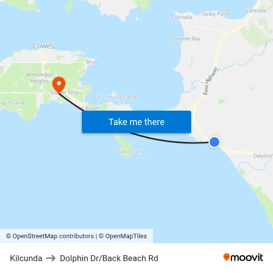Kilcunda to Dolphin Dr/Back Beach Rd map