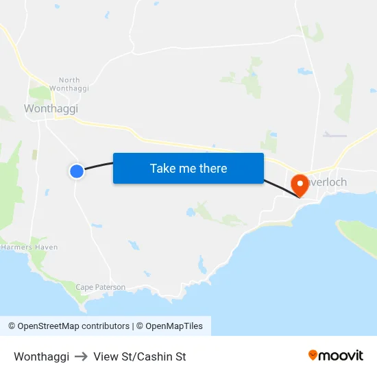 Wonthaggi to View St/Cashin St map