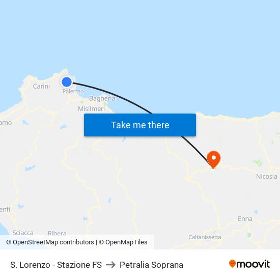 S. Lorenzo - Stazione FS to Petralia Soprana map