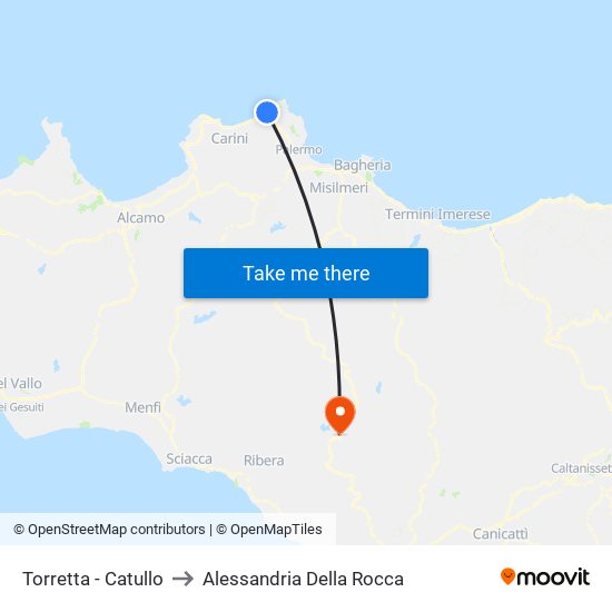 Torretta - Catullo to Alessandria Della Rocca map
