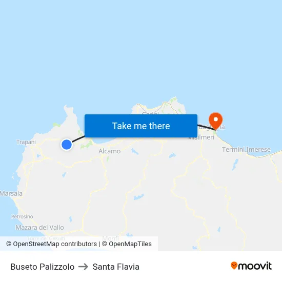 Buseto Palizzolo to Santa Flavia map