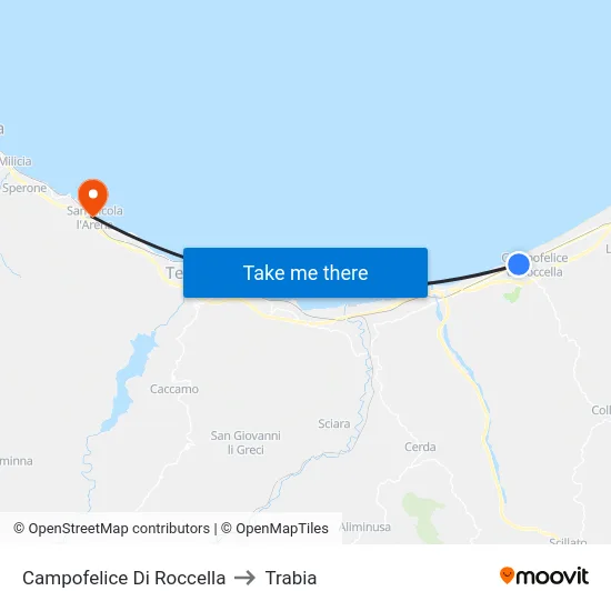 Campofelice Di Roccella to Trabia map