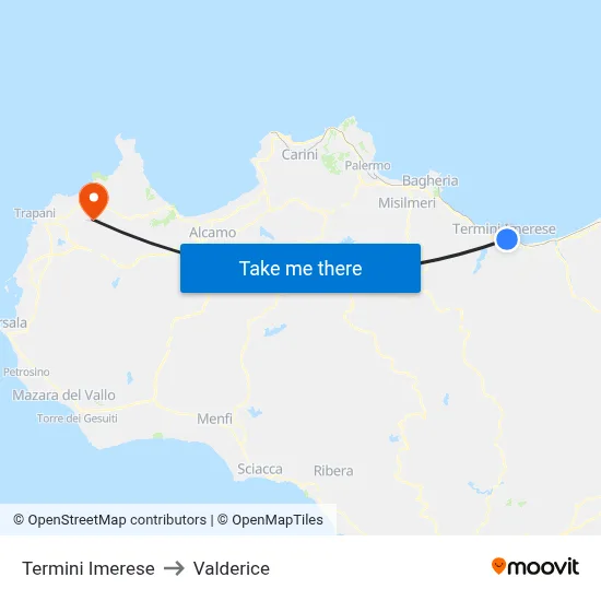 Termini Imerese to Valderice map
