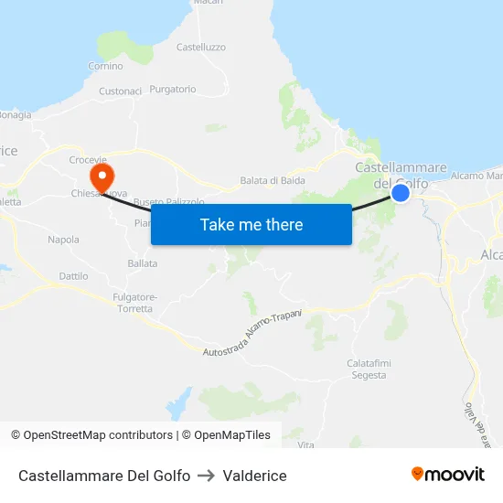 Castellammare Del Golfo to Valderice map