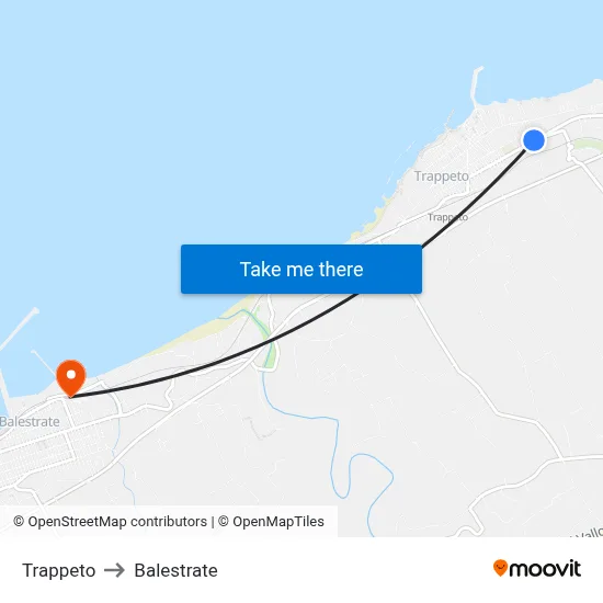 Trappeto to Balestrate map
