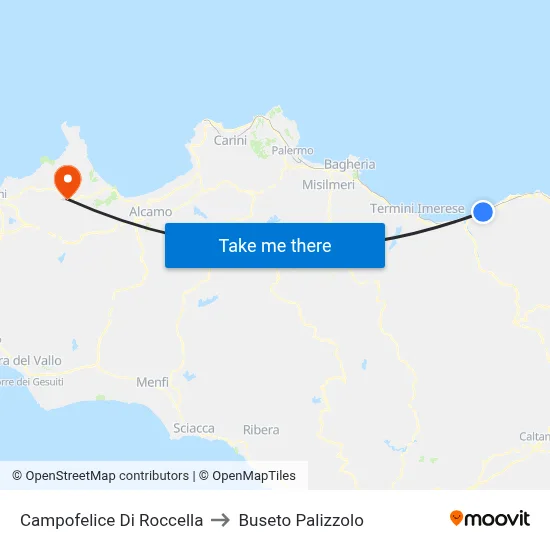 Campofelice Di Roccella to Buseto Palizzolo map