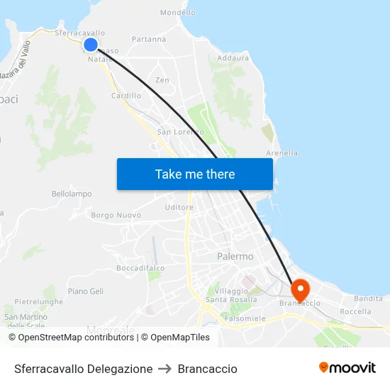 Sferracavallo Delegation to Brancaccio map