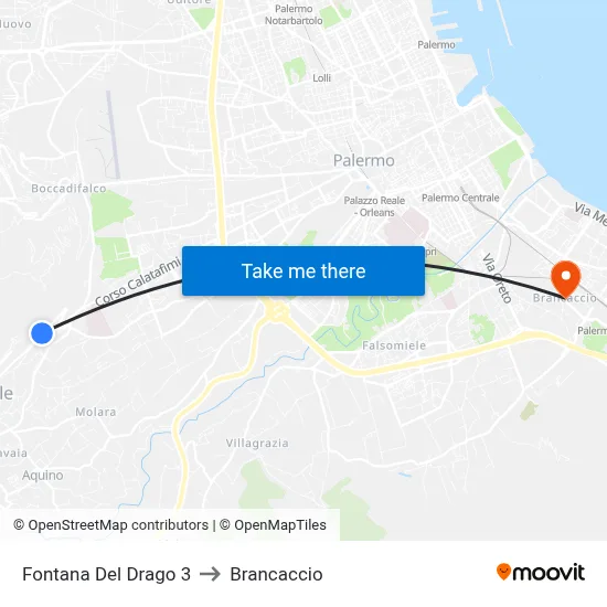 Dragon Fountain 3 to Brancaccio map