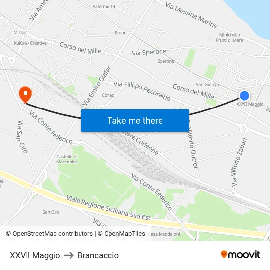 May 27th to Brancaccio map