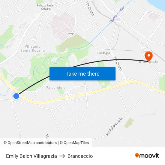 Emily Balch Villagrazia to Brancaccio map