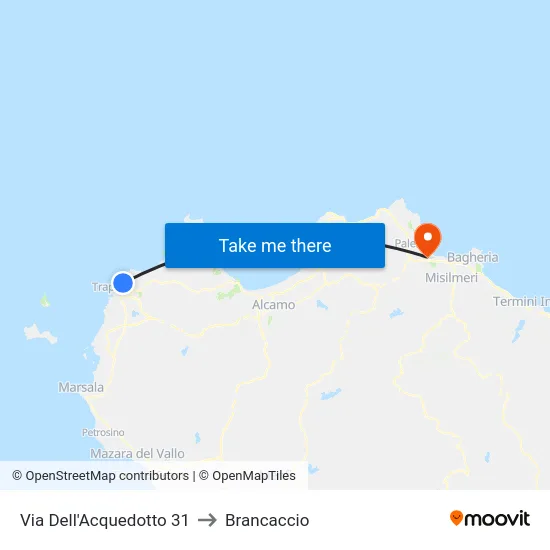 Aqueduct Street 31 to Brancaccio map