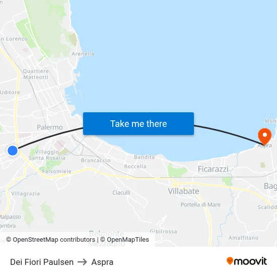 Dei Fiori Paulsen to Aspra map