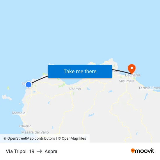 Tripoli Street 19 to Aspra map
