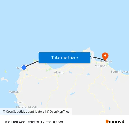 Aqueduct Street 17 to Aspra map