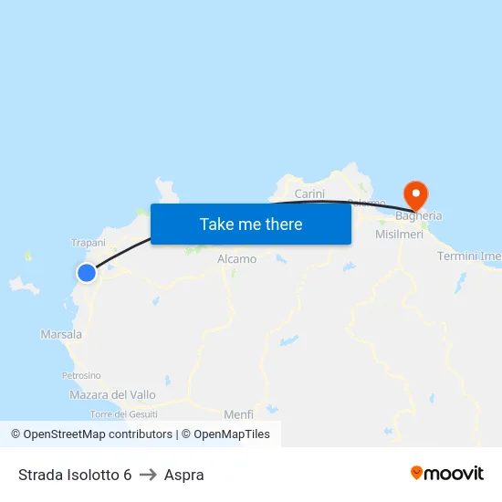 Strada Isolotto 6 to Aspra map
