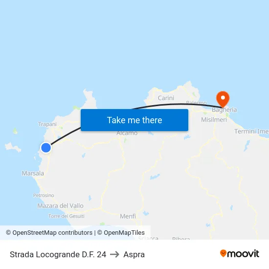 Strada Locogrande D.F. 24 to Aspra map