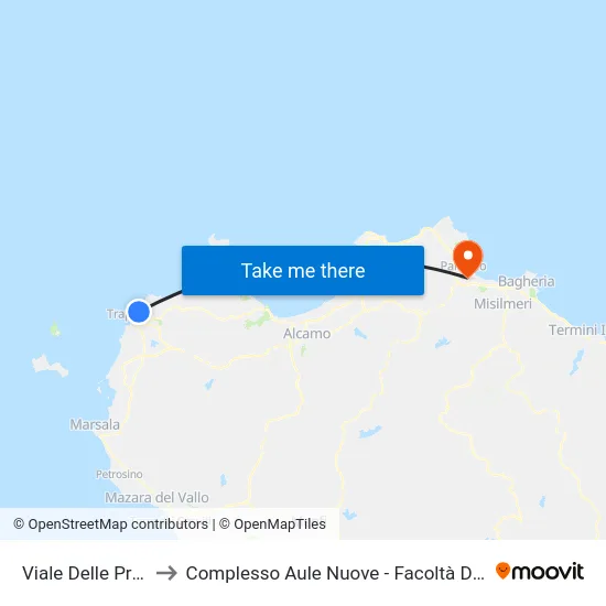 Viale Delle Provincie 33 to Complesso Aule Nuove - Facoltà Di Medicina E Chirurgia map