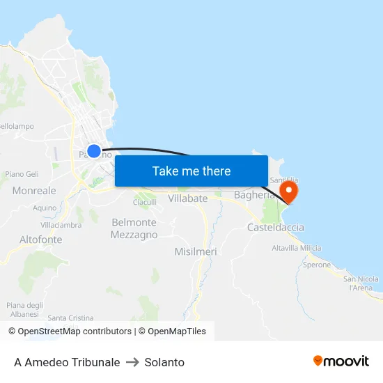 Amedeo Court to Solanto map