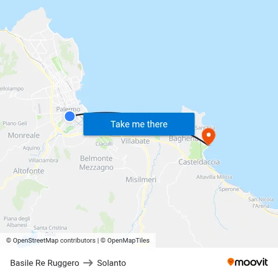 Basile King Roger to Solanto map