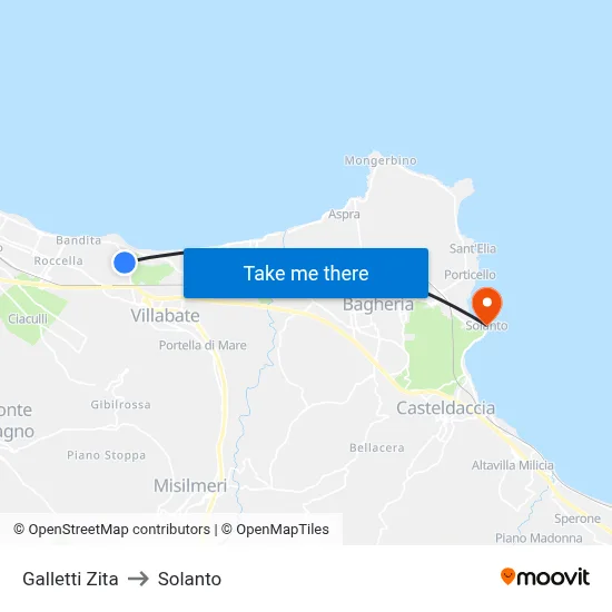 Galletti Zita to Solanto map