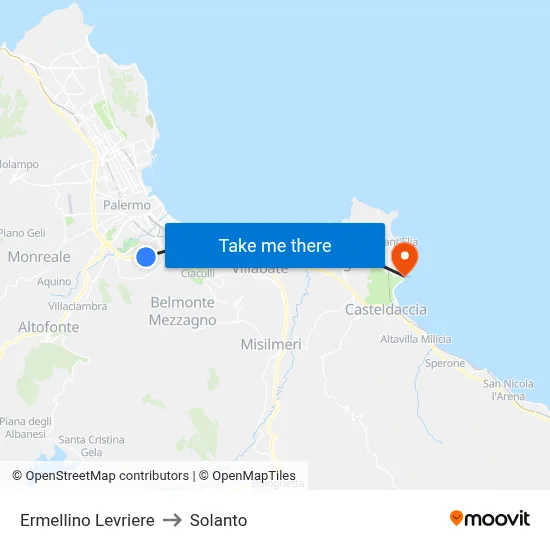 Ermellino Levriere to Solanto map