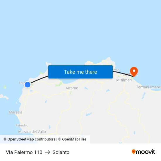 Via Palermo  110 to Solanto map