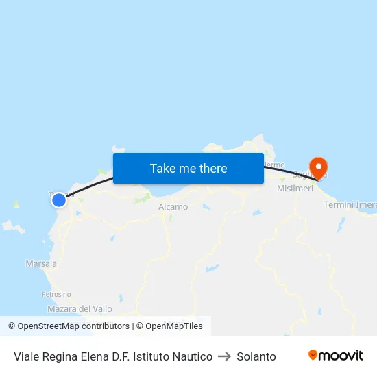 Viale Regina Elena D.F. Istituto Nautico to Solanto map
