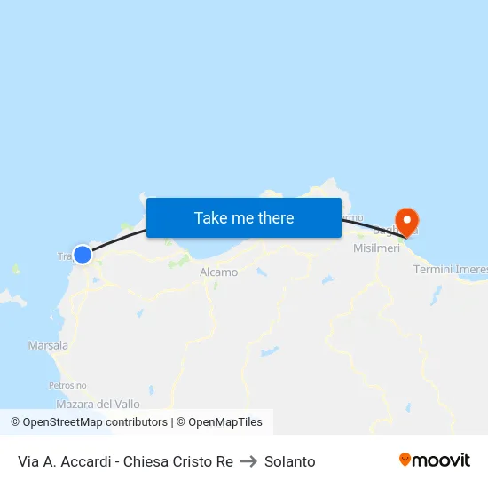 A. Accardi Street - Christ the King Church to Solanto map