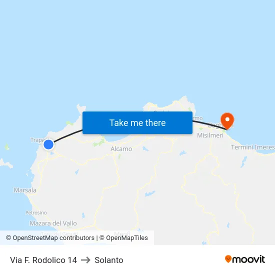 14 F. Rodolico Street to Solanto map