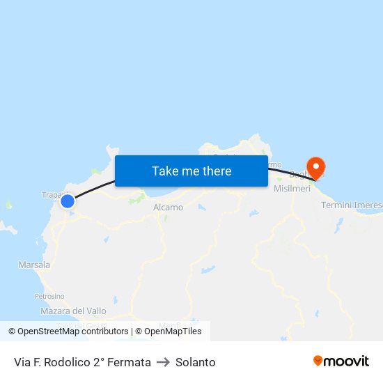 Via F. Rodolico 2° Fermata to Solanto map