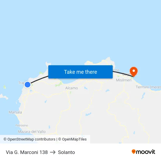 Via G. Marconi 138 to Solanto map