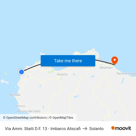 Via Amm. Staiti D.F. 13 - Imbarco Aliscafi to Solanto map