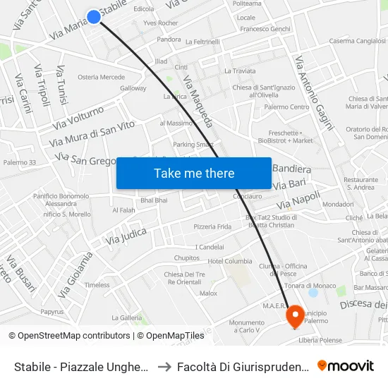 Stabile Piazzale Ungheria to Facoltà Di Giurisprudenza map