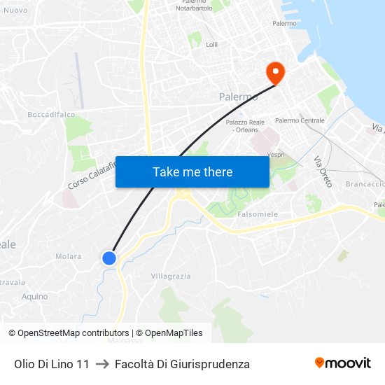 Olio Di Lino 11 to Facoltà Di Giurisprudenza map