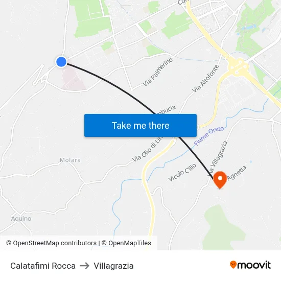 Calatafimi Rocca to Villagrazia map