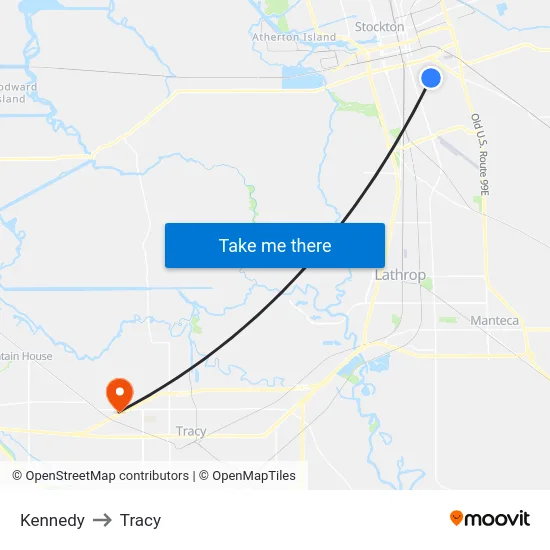 Kennedy to Tracy map