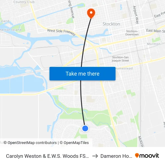 Carolyn Weston & E.W.S. Woods FS Westbound to Dameron Hospital map