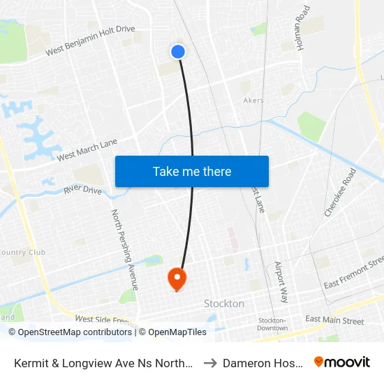 Kermit & Longview Ave Ns Northbound to Dameron Hospital map