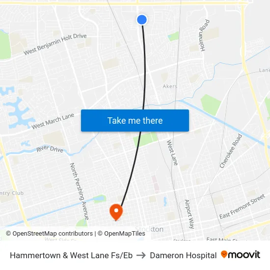 Hammertown & West Lane Fs/Eb to Dameron Hospital map