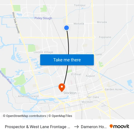 Prospector & West Lane Frontage Westbound to Dameron Hospital map