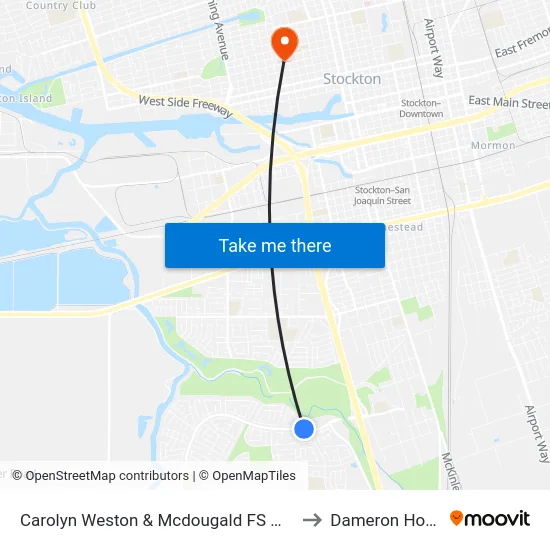 Carolyn Weston & Mcdougald FS Westbound to Dameron Hospital map