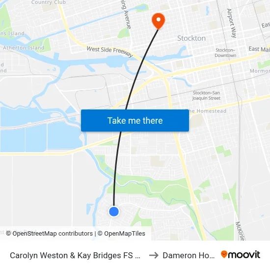 Carolyn Weston & Kay Bridges FS Westbound to Dameron Hospital map