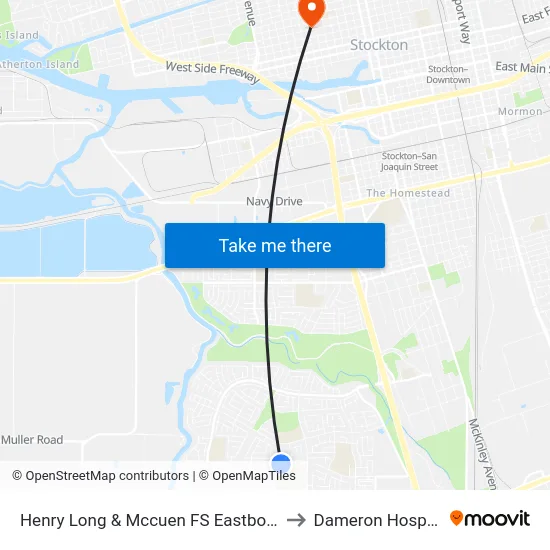 Henry Long & Mccuen FS Eastbound to Dameron Hospital map